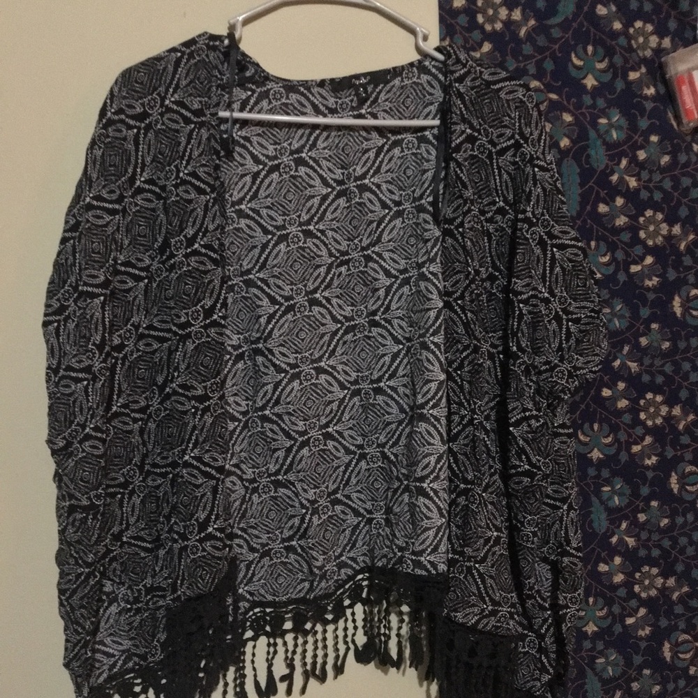 Papaya Fringe Kimono